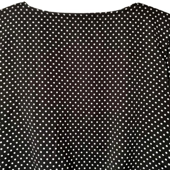 Urban Outfitters Black/White Dotted Crop Crossover Top - M - Picture 8 of 10